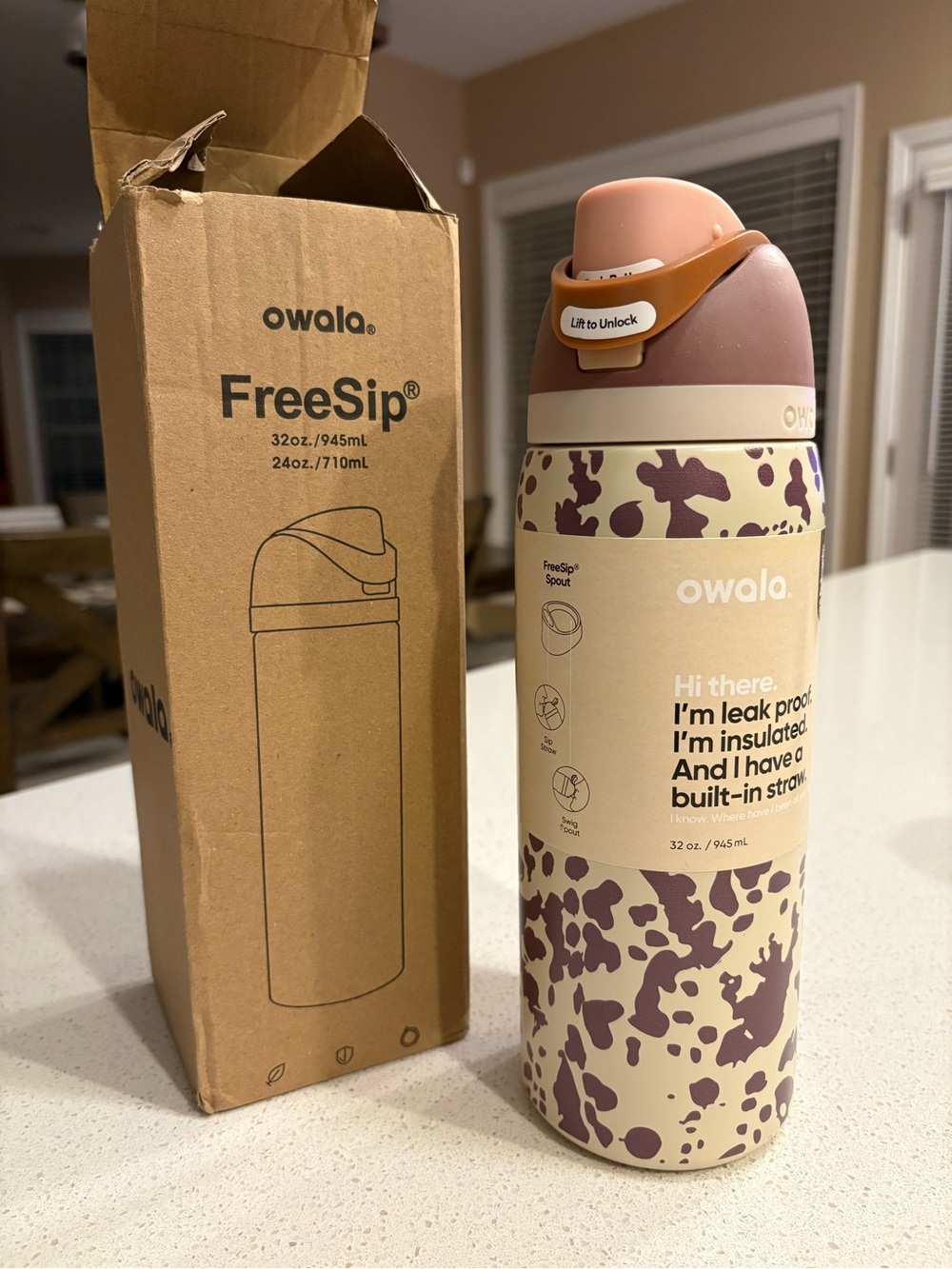32oz FreeSip Insulated Water Bottle